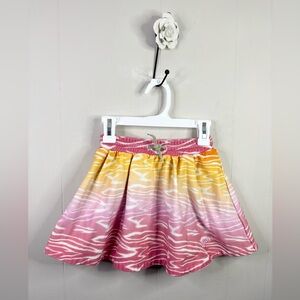 Missoni colorful printed mini skirt pull on girls size 6 pink white